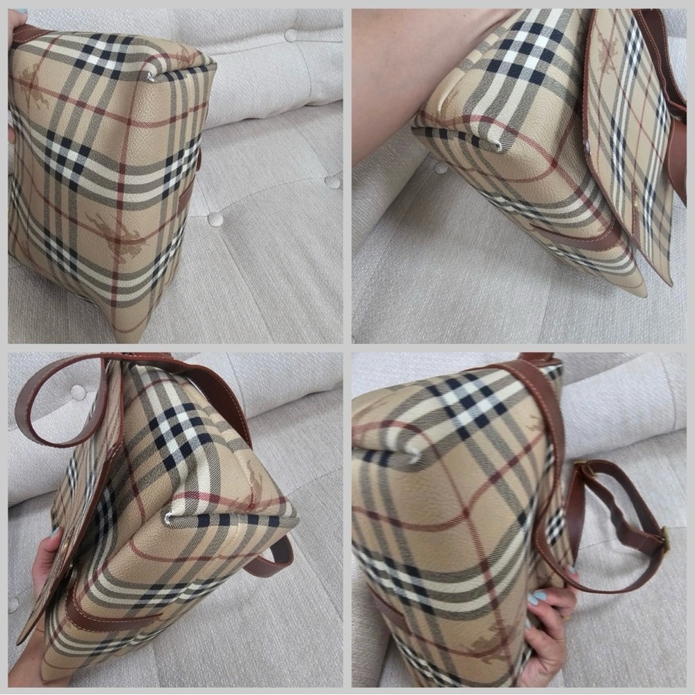 Authentic Burberry Sling Bag Beige and Black Checkered